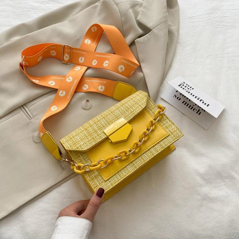 Chic Wide Strap Shoulder Bags - Designer Collection