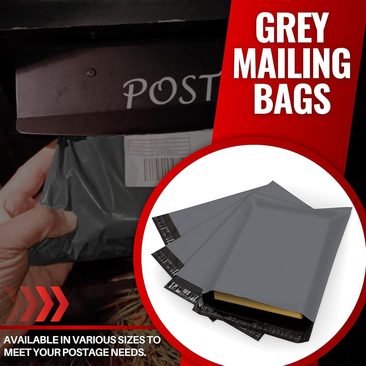 ® 100 Grey Parcel Bags 4" X 6" (102 X 152Mm) Strong Poly Mailer Small Postage Mailing Bags Courier Shipping Postal Bags - Posting Packing Mobile Accessories