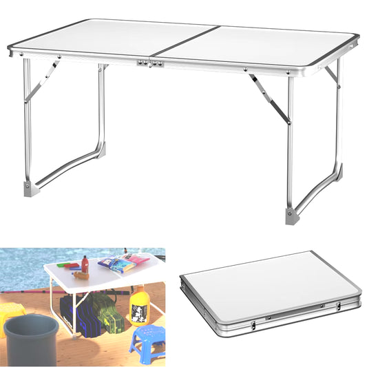 Compact Foldable Camping Picnic Table 60x40x26cm – Durable Aluminium Outdoor BBQ & Backyard Table