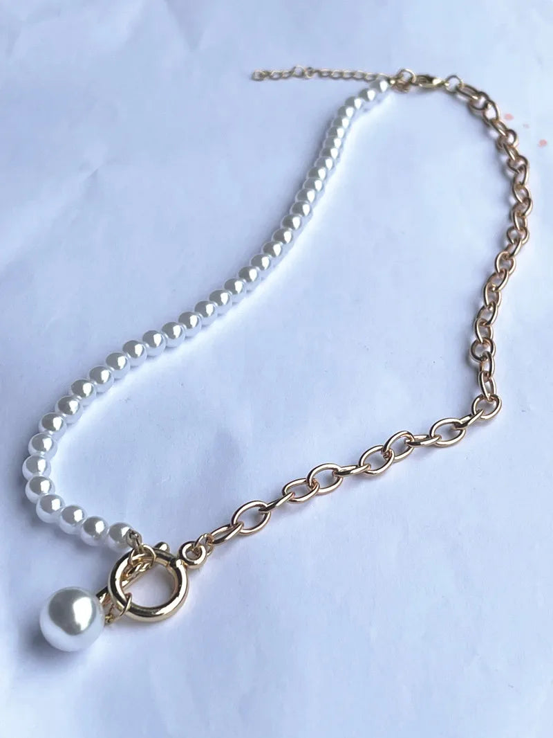 Jungkook Inspired Pearl Necklace – Simple K-pop Fashion Jewelry