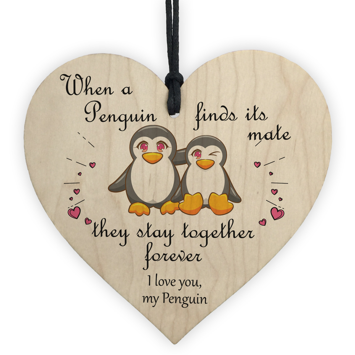 Charming Penguin Heart Gift - Perfect Valentines & Anniversary Present for Him or Her