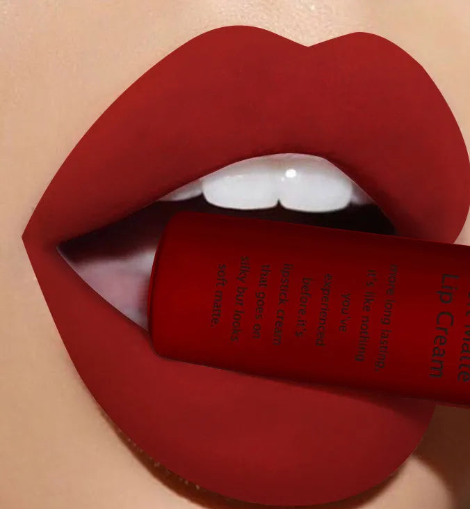 Velvet Matte Lip Gloss - Waterproof & Long-Lasting in Nude & Red