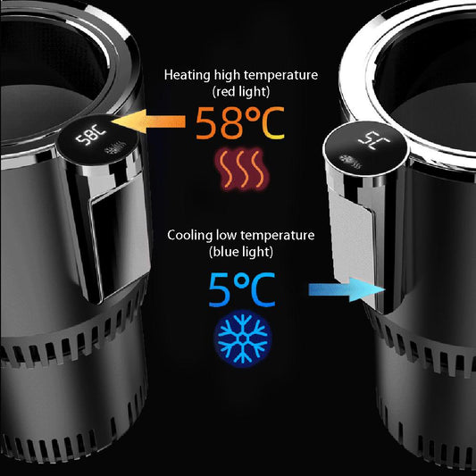 Intelligent Car Cup Warmer Cooler – 2-in-1 Heating & Cooling with LED Display