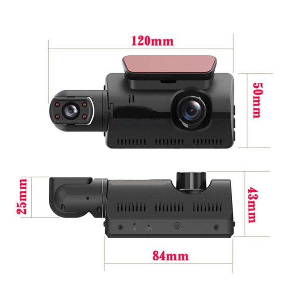 HD 1080P Dual Lens Dash Cam – Front & Rear Car Camera with G-Sensor