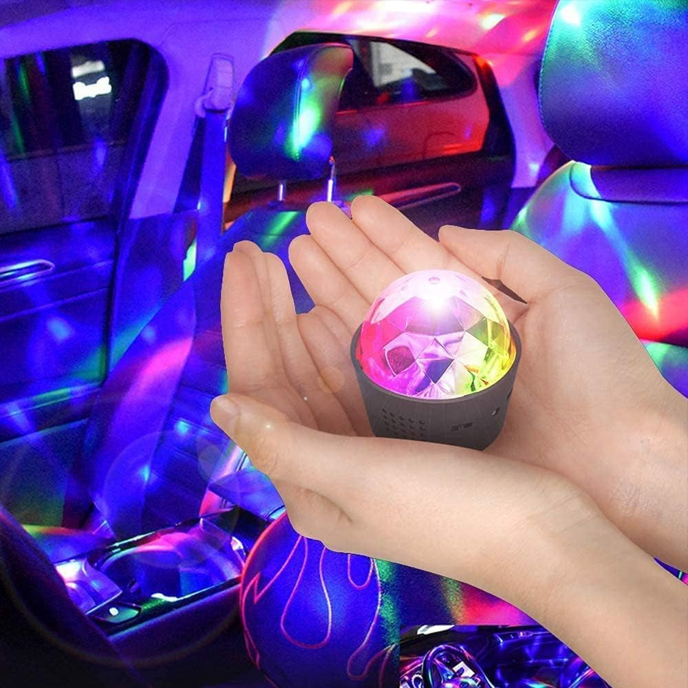 Disco Light for Parties, Sound Activated Rechargeable Mini Disco Ball Light