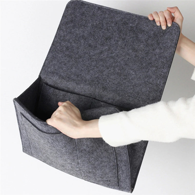 Felt Bedside Storage Organizer for Remote Controls and Accessories