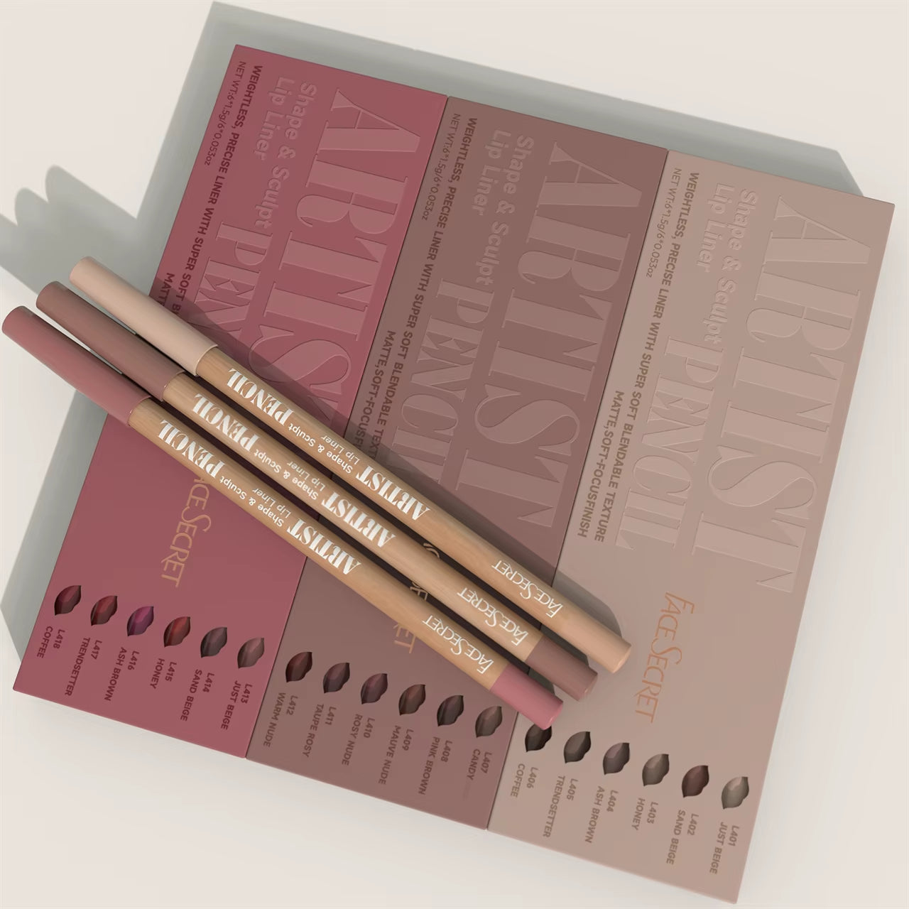 Face Secret Sculpt Lip Liner Set – Soft, Blendable & Precise Matte Finish