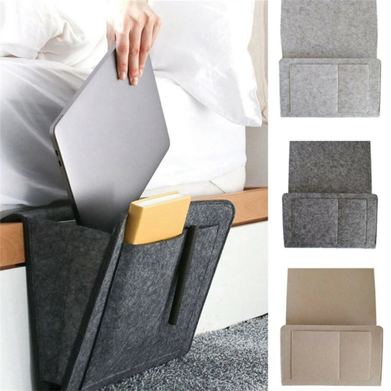 Felt Bedside Storage Organizer for Remote Controls and Accessories