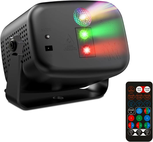 Disco Light for Parties Mini Disco Light Strobe Lights with Remote Control RGB Strobe with 60 Effects for Clubs Children'S Parties Birthdays Weddings