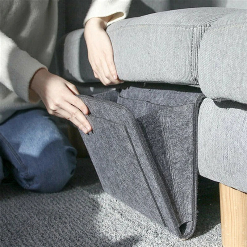 Felt Bedside Storage Organizer for Remote Controls and Accessories