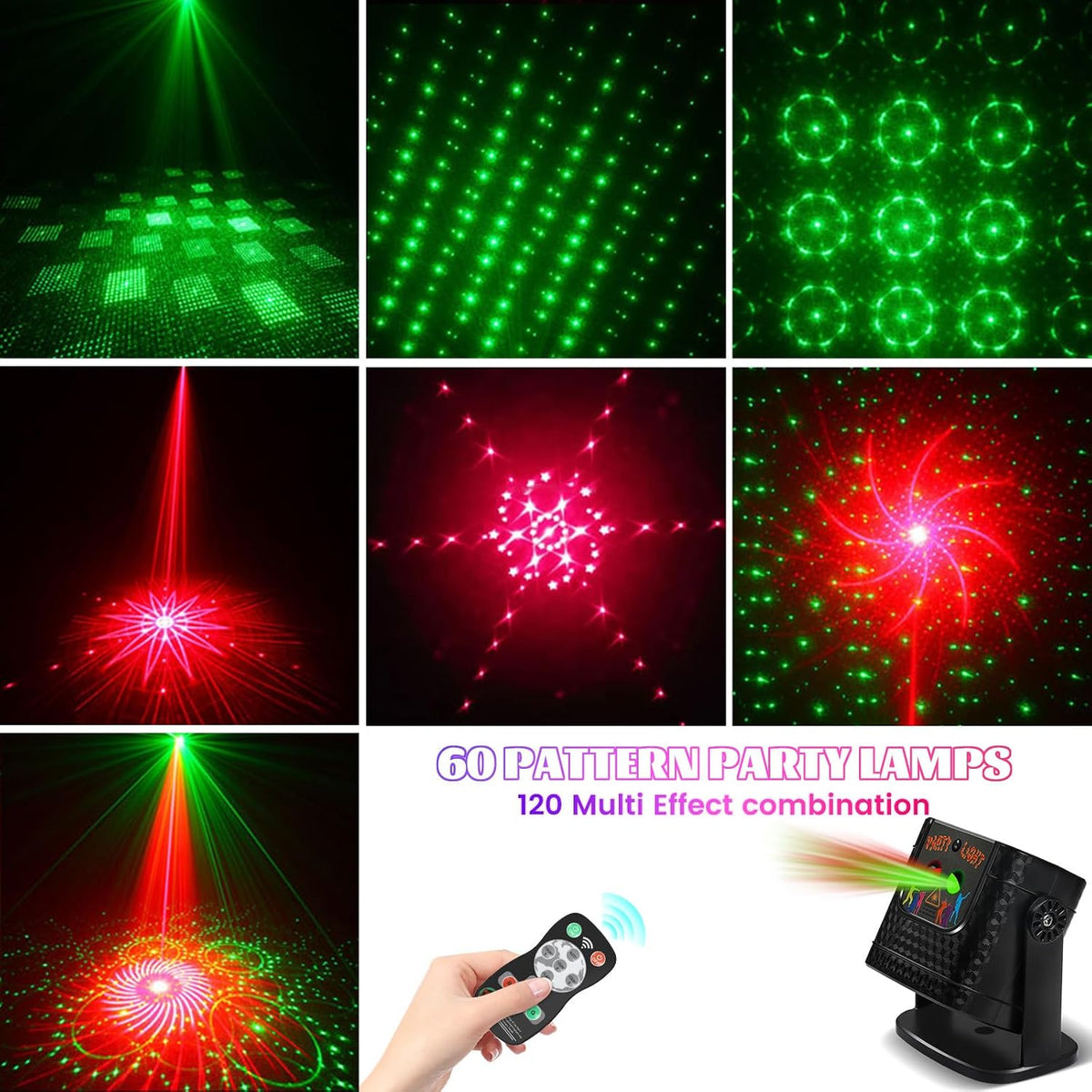 Disco Lights,  Disco Ball Light Disco Lights for Parties, 120-In-1 Mini Dj Party Lights, Remote Control & Sound Activation, Stage Lights for Home Parties Birthday KTV Bar Christmas