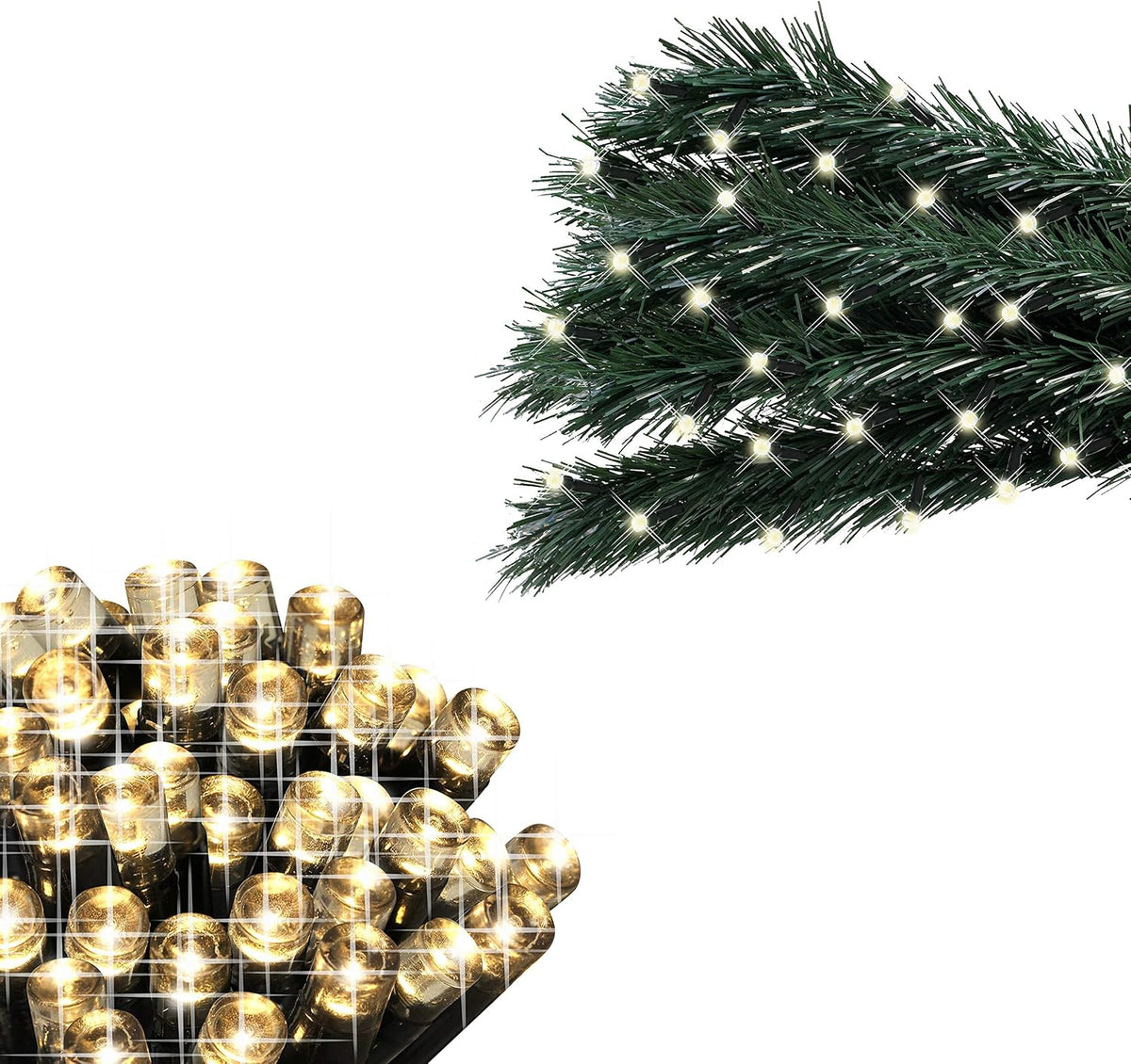 600 LED Warm White Chaser Christmas Tree Lights