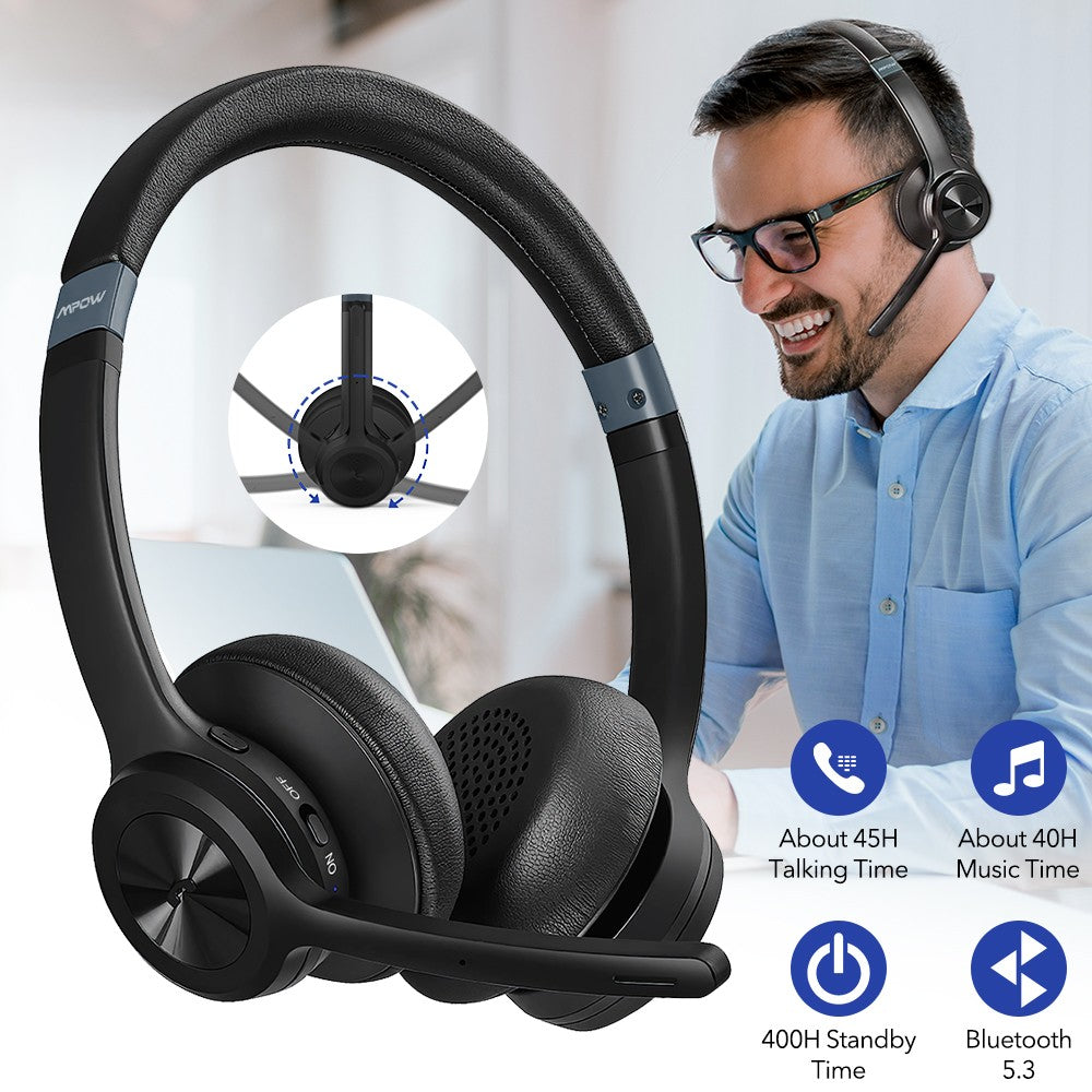 2026 Bluetooth Over-Ear Wireless Headphones Stereo Earphones Noise Cancelling