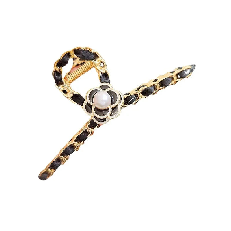 Luxurious Camellia Crab Hair Clips - Chic Hair Accessories