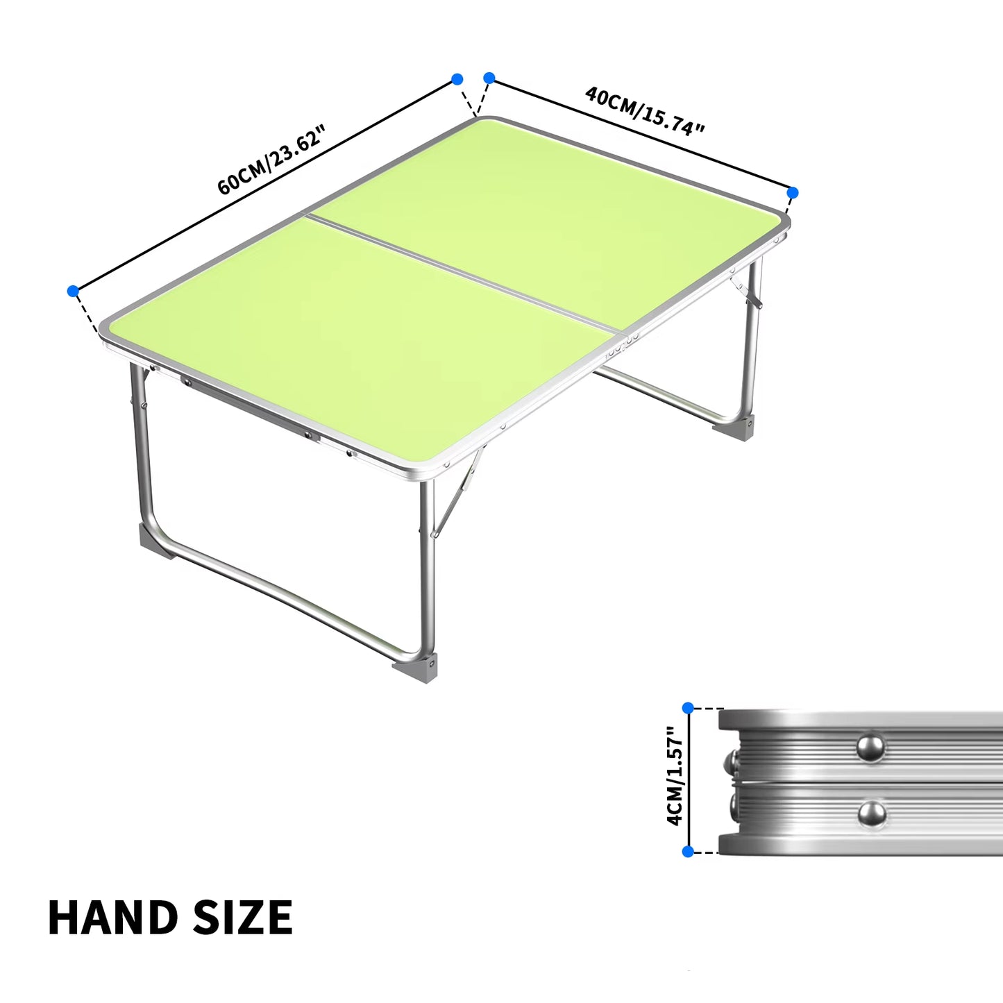 Compact Foldable Camping Picnic Table 60x40x26cm – Durable Aluminium Outdoor BBQ & Backyard Table
