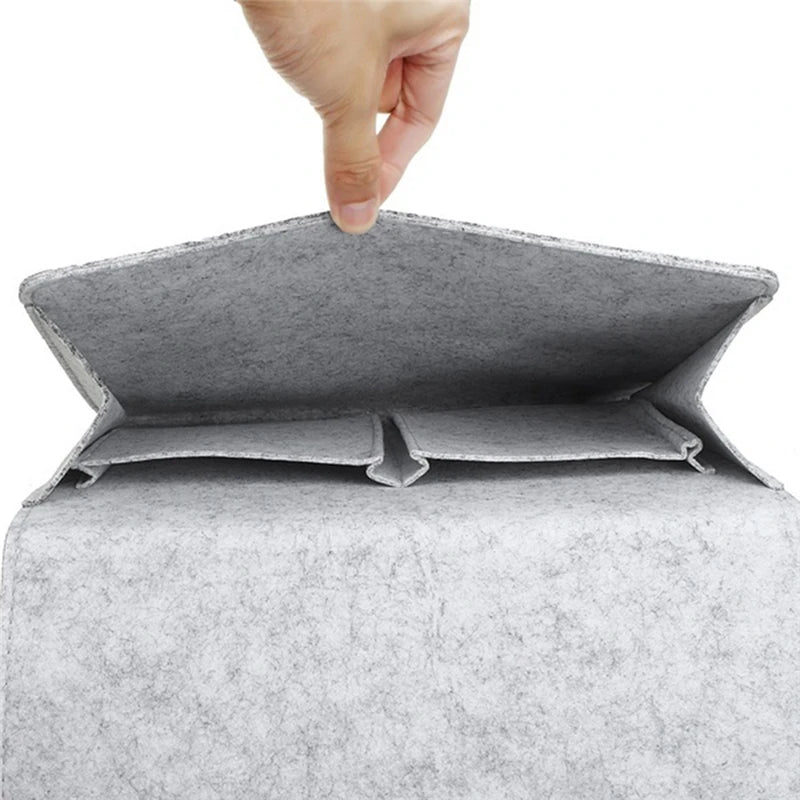 Felt Bedside Storage Organizer for Remote Controls and Accessories
