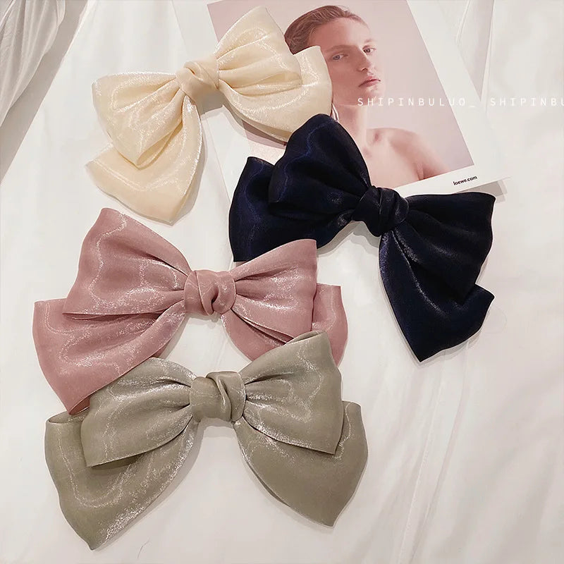 Elegant Large Bow Hairpins - Korean Fashion Hair Accessories