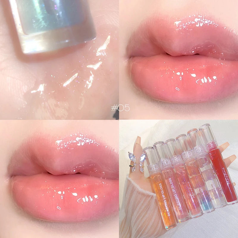 Crystal Clear Mirror Lip Gloss - Long-Lasting Glass Lip Oil