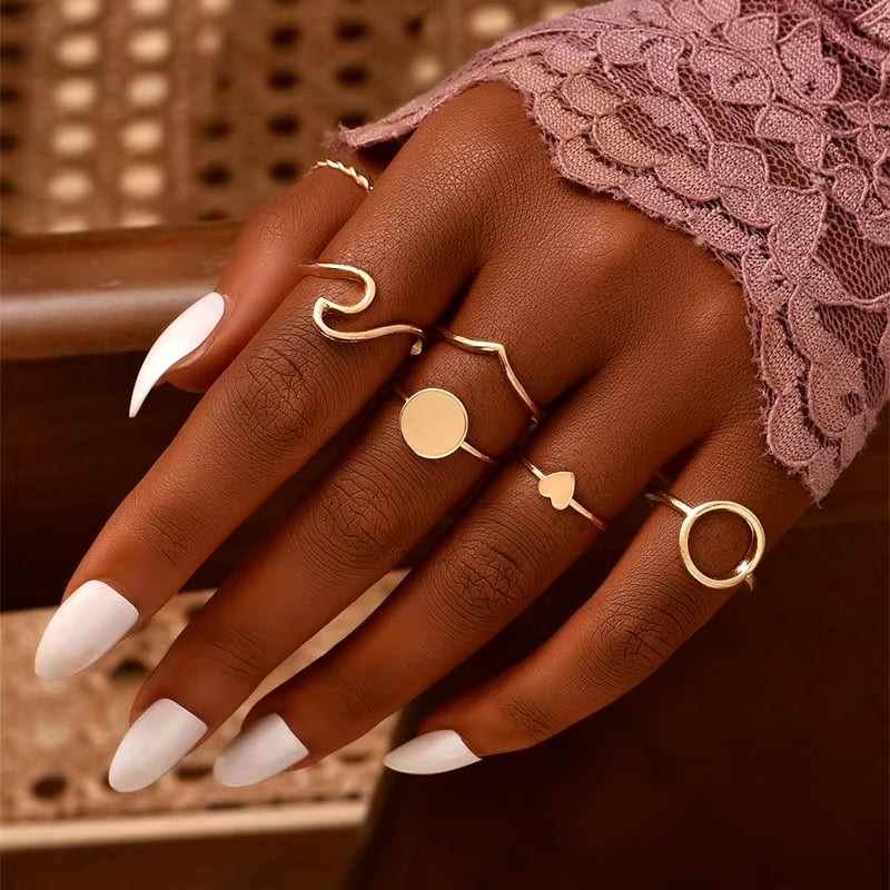 Bohemian Matching Ring Set – Stylish & Elegant Fashion Jewelry