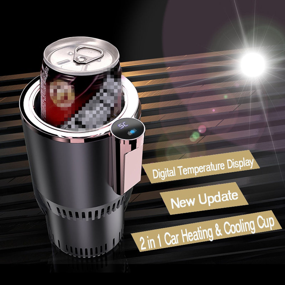 Intelligent Car Cup Warmer Cooler – 2-in-1 Heating & Cooling with LED Display