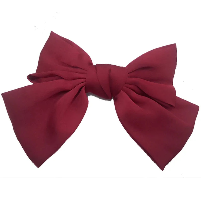 Elegant Korean Black Ribbon Bow Hairpin – Chic Hair Accessory for Women