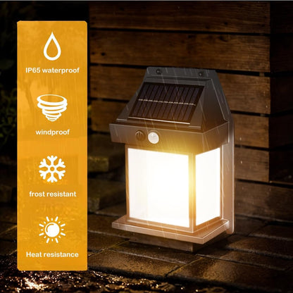  2 Pack of Solar Wall Lights with Motion Sensor
