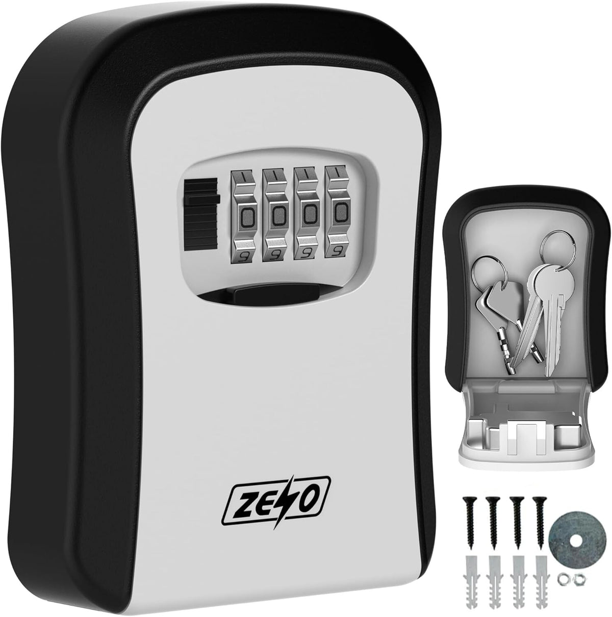 WALL MOUNTED KEY SAFE 4 DIGIT COMBINATION KEY SAFE OUTDOOR SECURITY KEY LOCK BOX