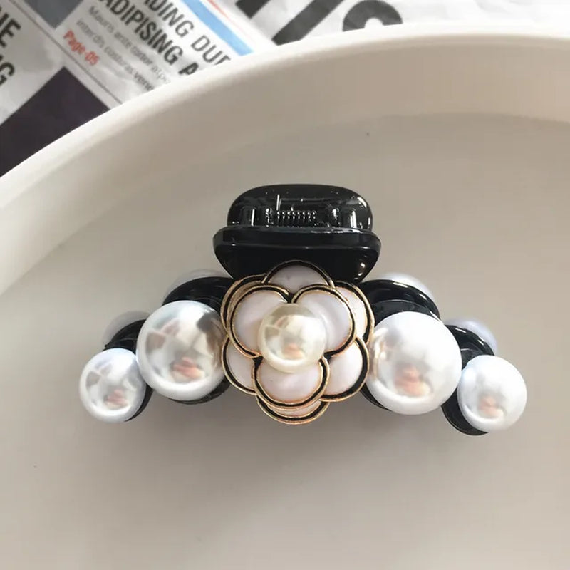 Luxurious Camellia Crab Hair Clips - Chic Hair Accessories