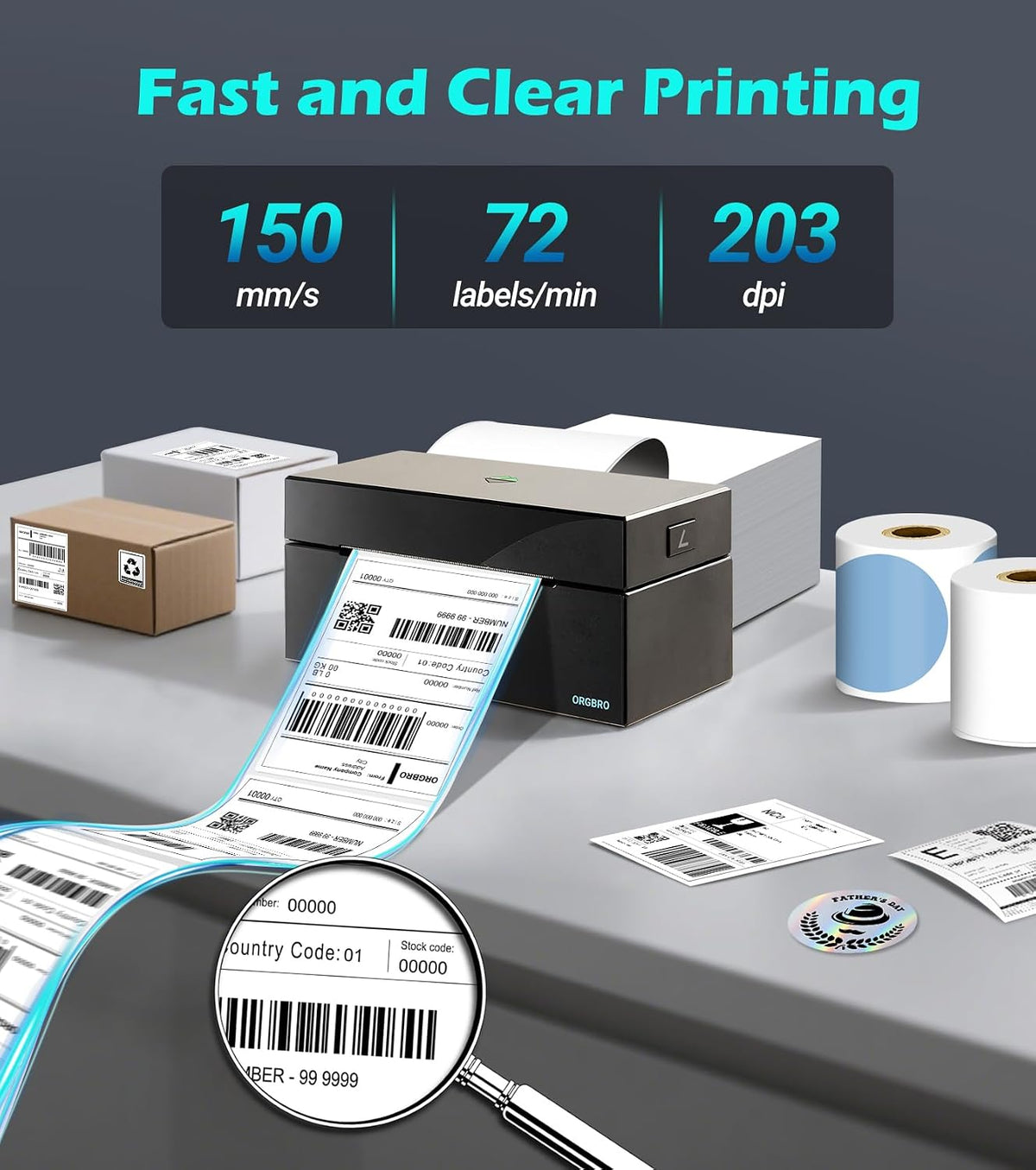 Z1 Shipping Label Printer 4X6 Bluetooth Thermal Label Printer