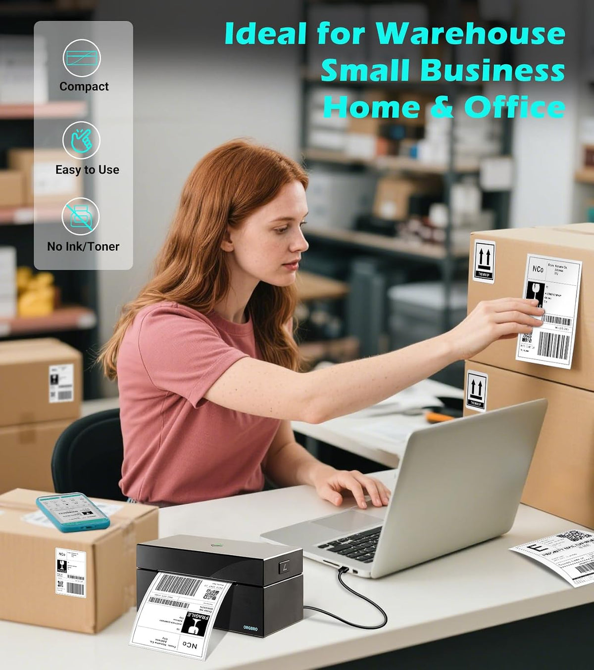 Z1 Shipping Label Printer 4X6 Bluetooth Thermal Label Printer