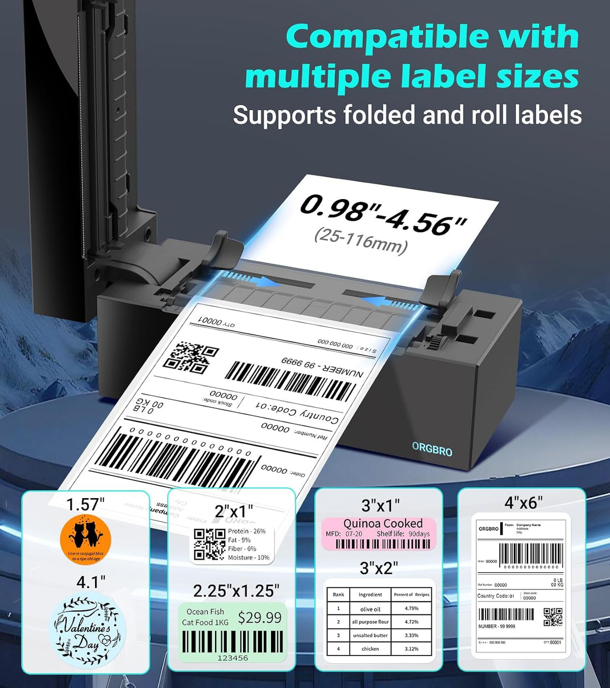 Z1 Shipping Label Printer 4X6 Bluetooth Thermal Label Printer