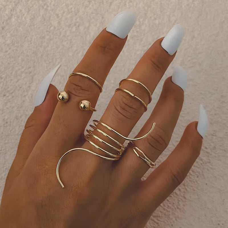 Bohemian Matching Ring Set – Stylish & Elegant Fashion Jewelry