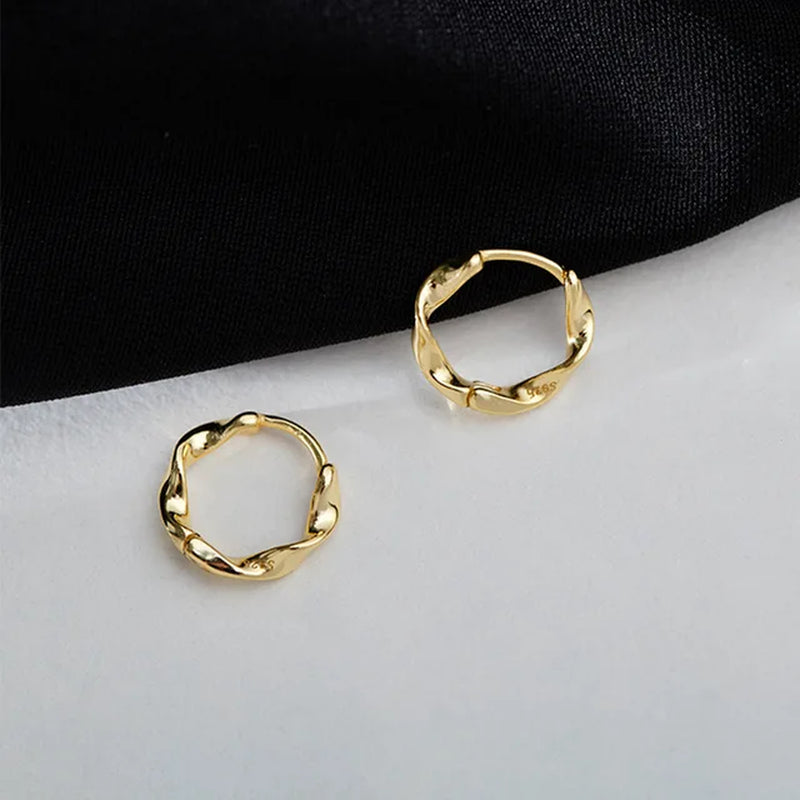 Minimalist Chain Hoop Earrings - Trendy Geometric Statement