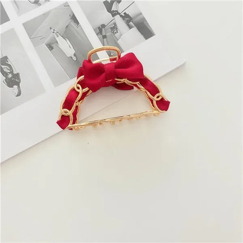 Elegant Alloy Bow Hair Claw