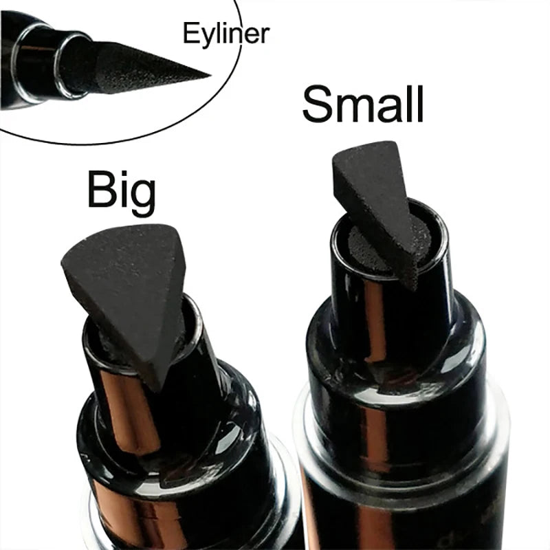 Dual-Ended Seal Stamp Liquid Eyeliner - Waterproof & Fast-Dry Precision Pen