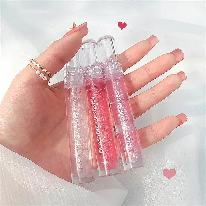 Crystal Clear Mirror Lip Gloss - Long-Lasting Glass Lip Oil