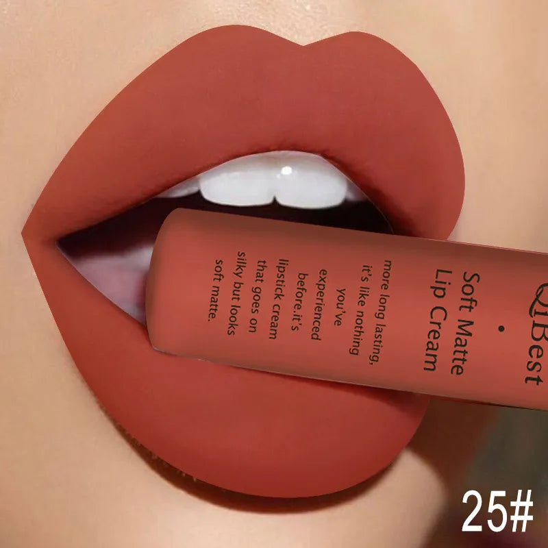 Velvet Matte Lip Gloss - Waterproof & Long-Lasting in Nude & Red