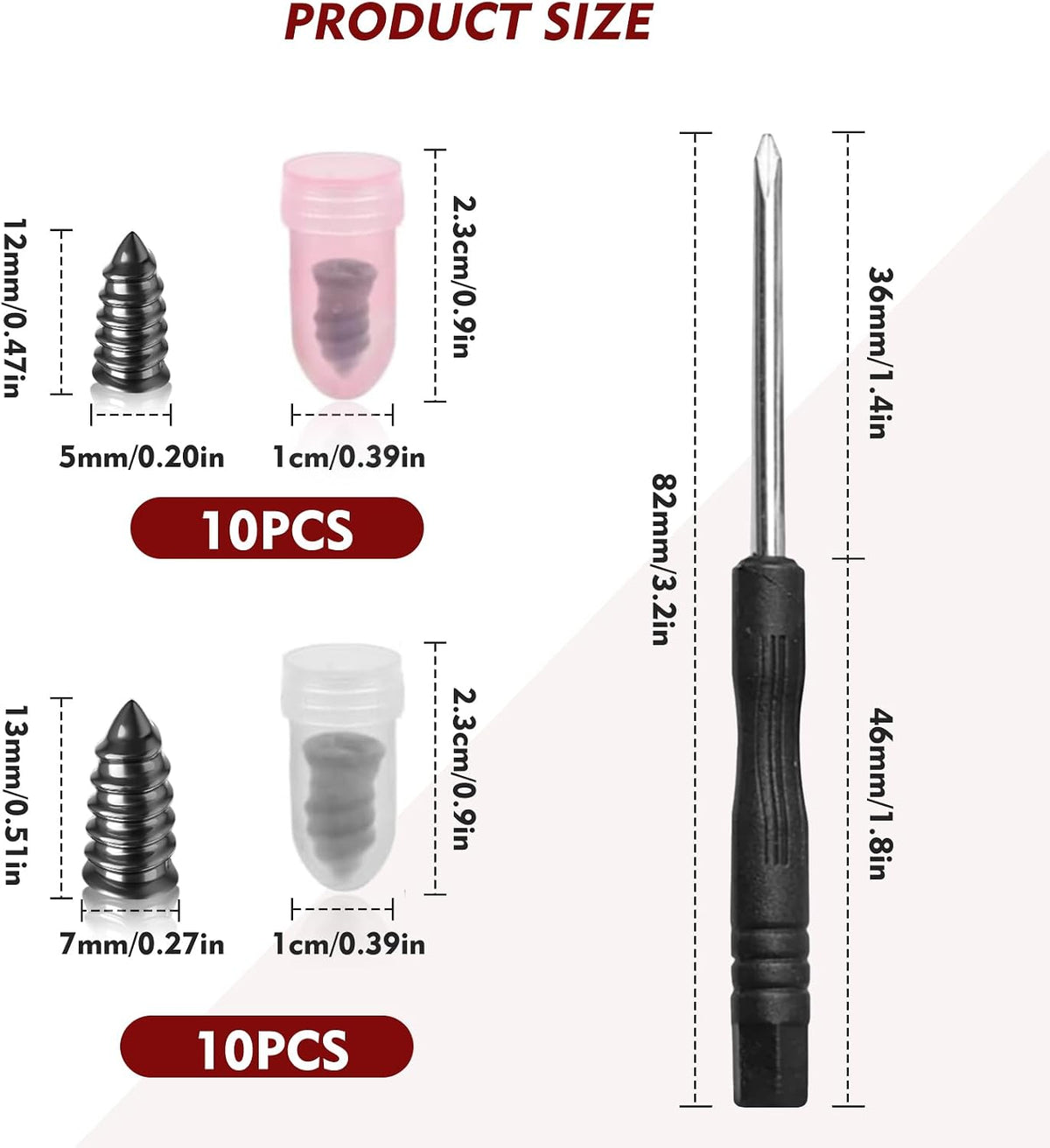 20PCS Tyre Repair Screws Kit with Screwdriver for Car Motorcycle Bike