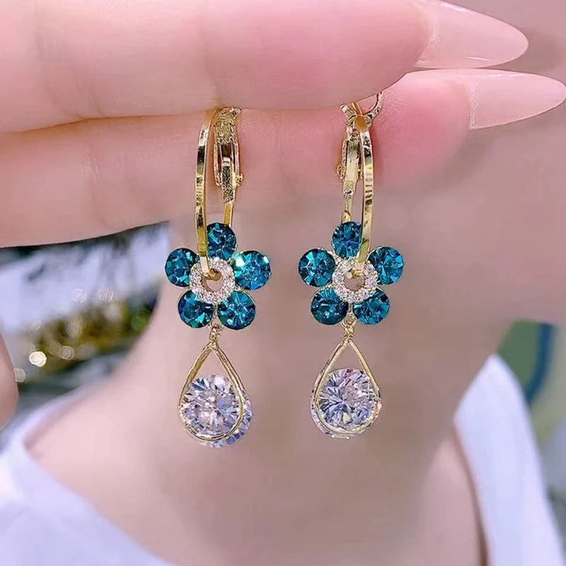 Zircon Bowknot Dangle Earrings - Party Jewelry