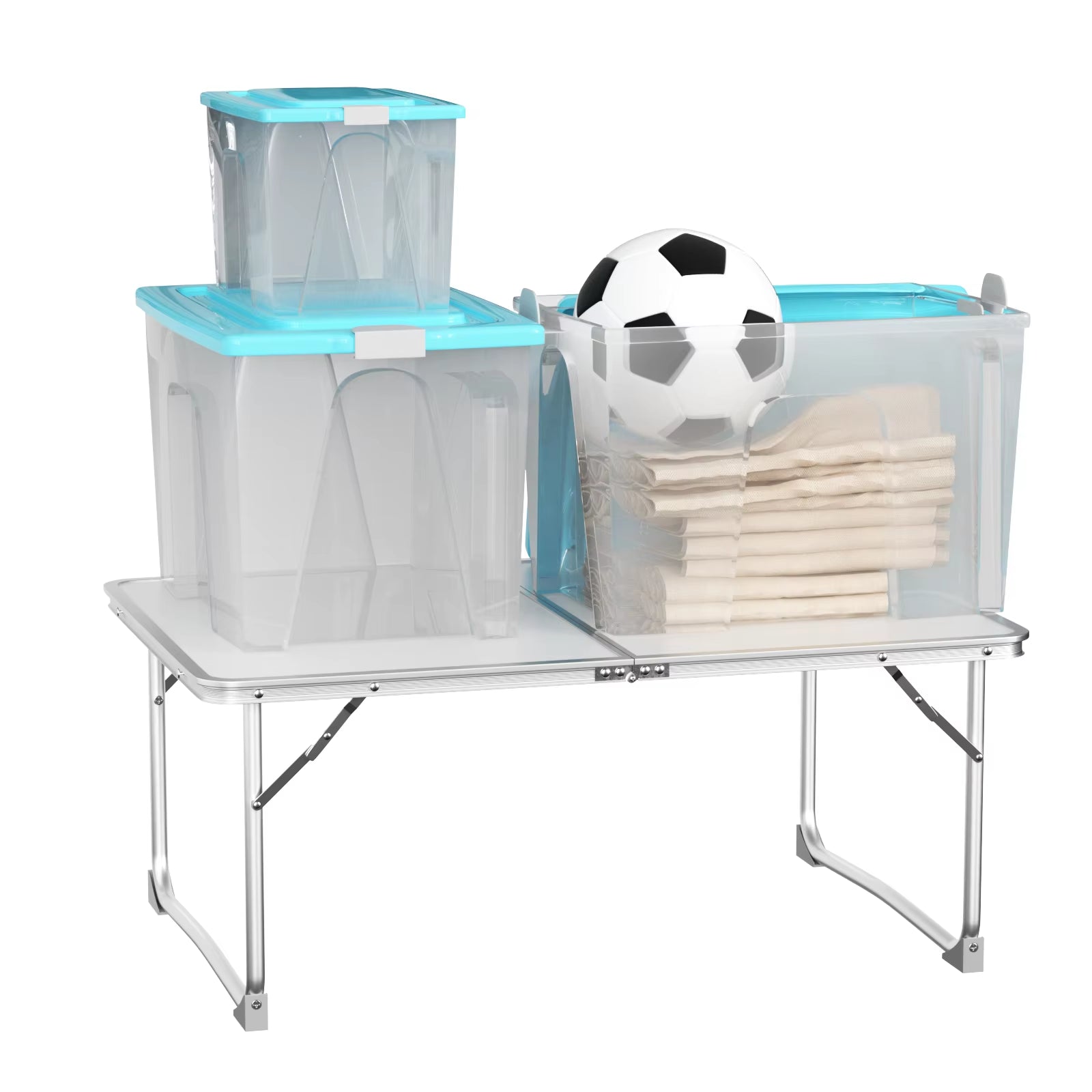 Compact Foldable Camping Picnic Table 60x40x26cm – Durable Aluminium Outdoor BBQ & Backyard Table