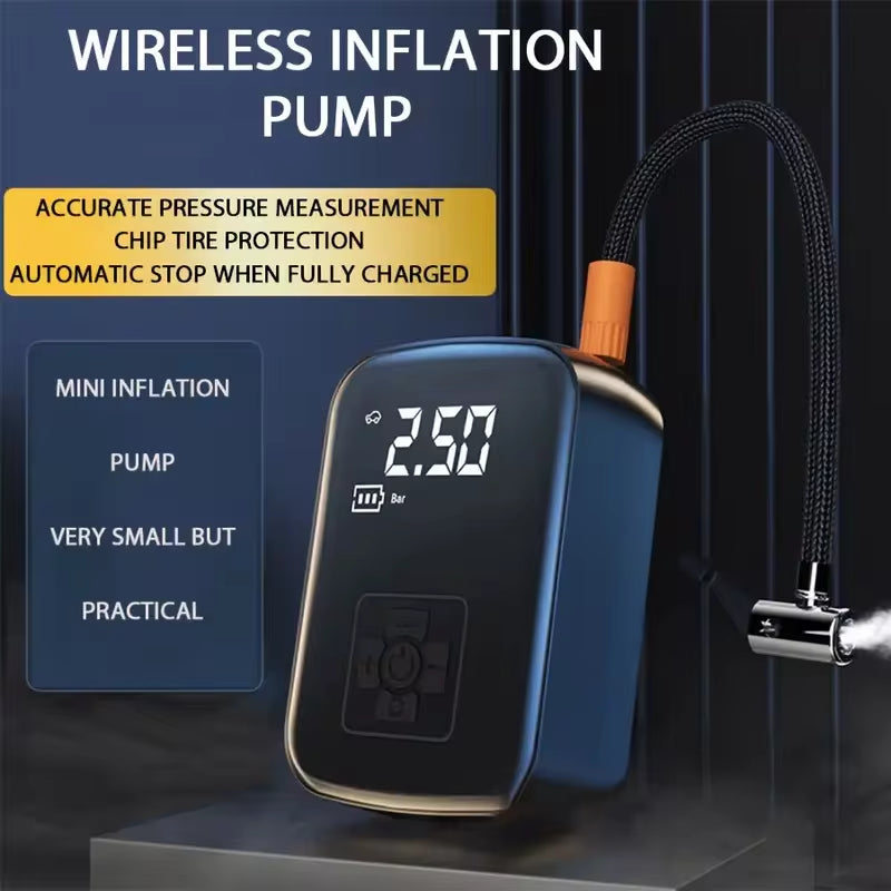 Wireless Air Pump for Car, Motorcycle & Bicycle
