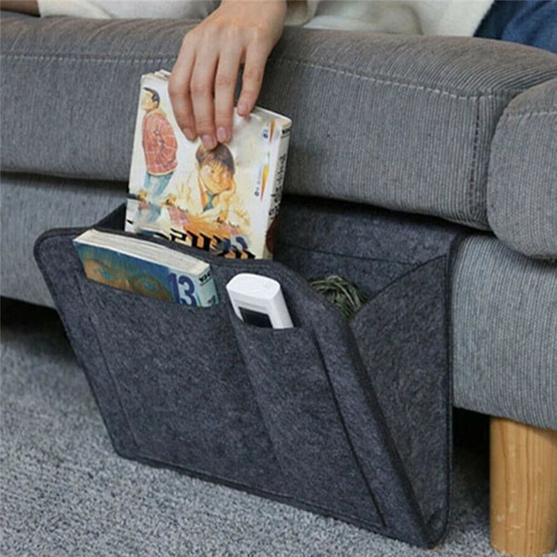 Felt Bedside Storage Organizer for Remote Controls and Accessories