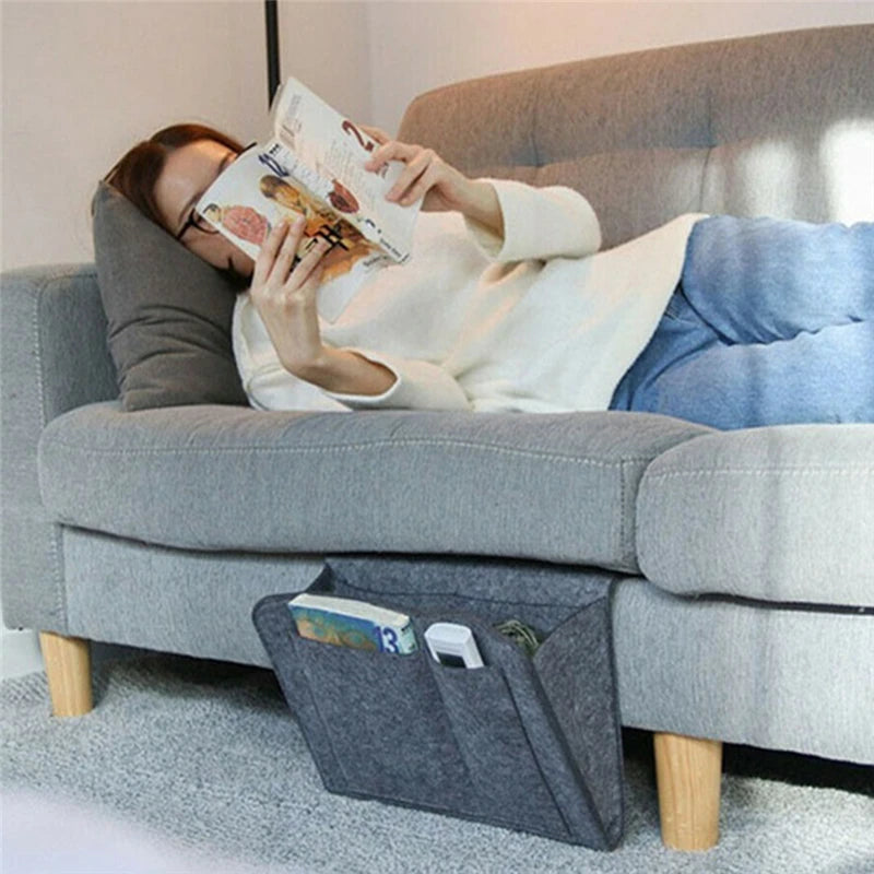Felt Bedside Storage Organizer for Remote Controls and Accessories