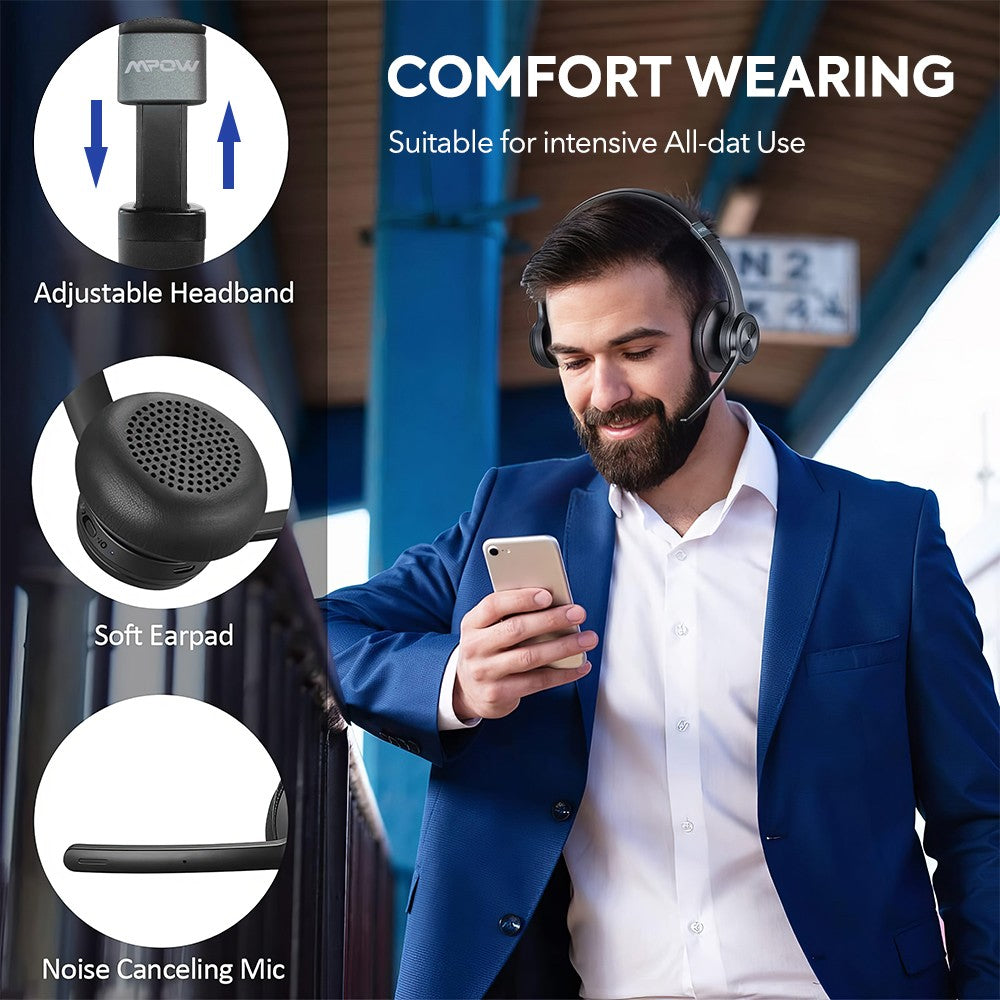 2026 Bluetooth Over-Ear Wireless Headphones Stereo Earphones Noise Cancelling