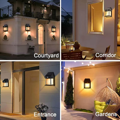  2 Pack of Solar Wall Lights with Motion Sensor