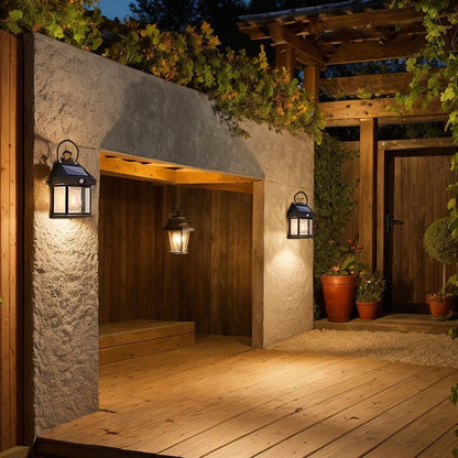  2 Pack of Solar Wall Lights with Motion Sensor