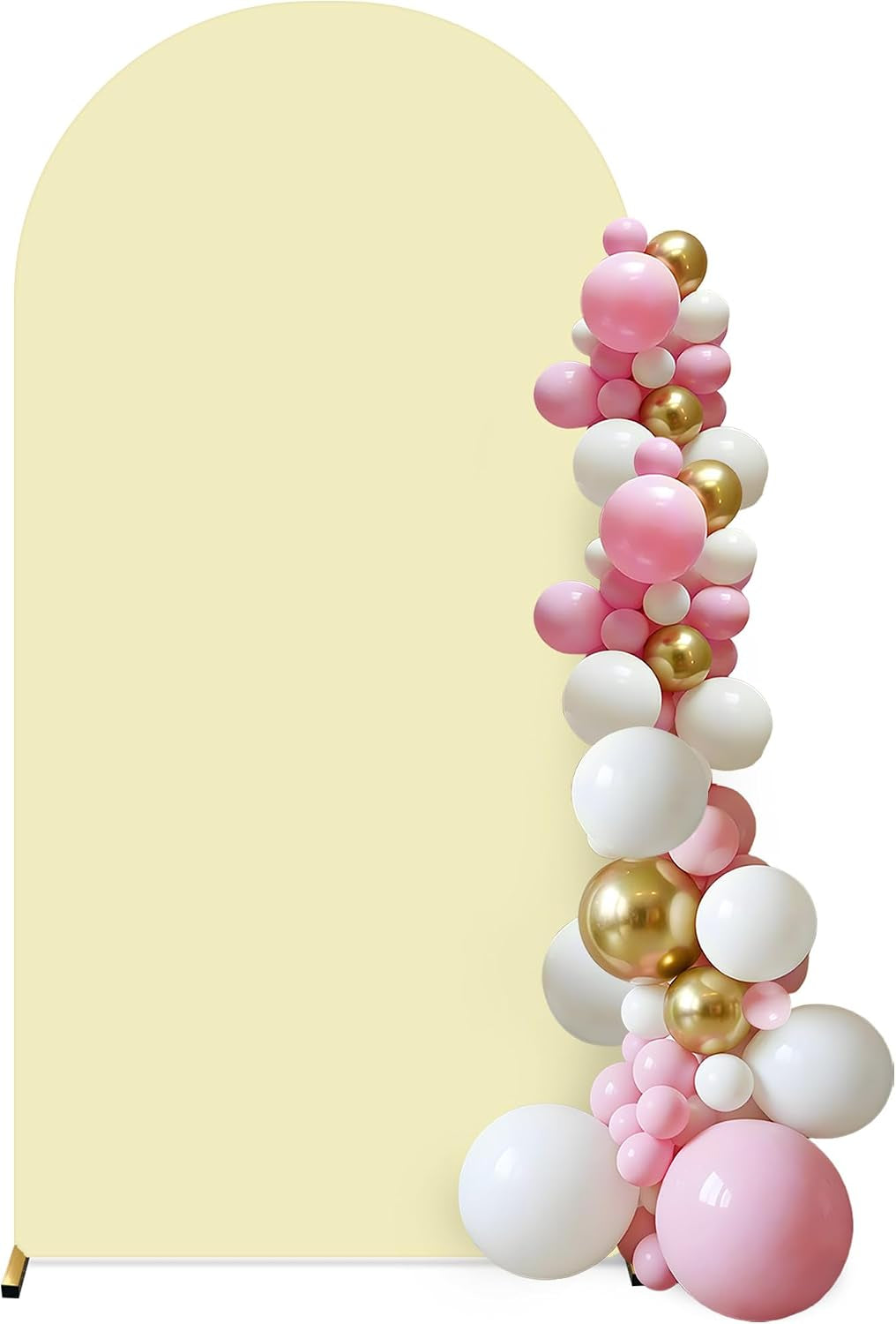 7.2Ft Arch Cover Backdrop Beige for Parties (No Stand)