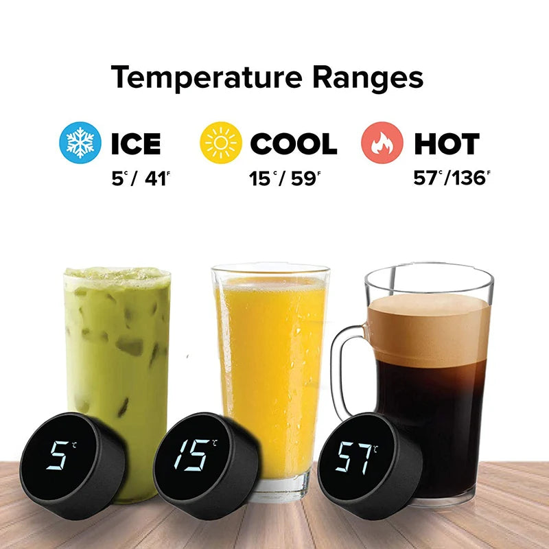 Smart Stainless Steel Water Bottle - Leak Proof, Double Walled, with LCD Temperature Display for Hot & Cold Drinks