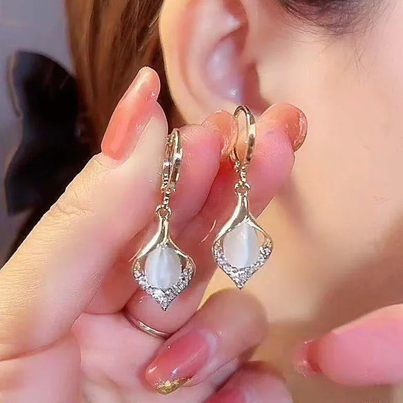 Zircon Bowknot Dangle Earrings - Party Jewelry