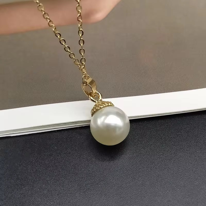 Trendy Summer Shell & Pearl Pendant Necklace - Fashion Jewelry for Women